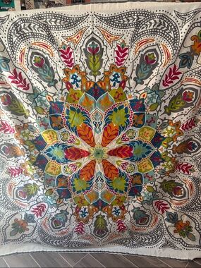 World Market Bohemian Floral Mandala shower curtain
